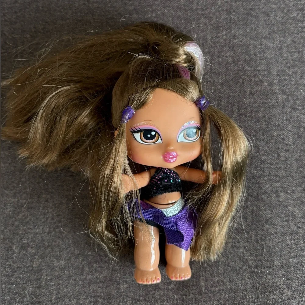 Stylish Doll with Purple Skirt and Black Top - Picture 5 of 6